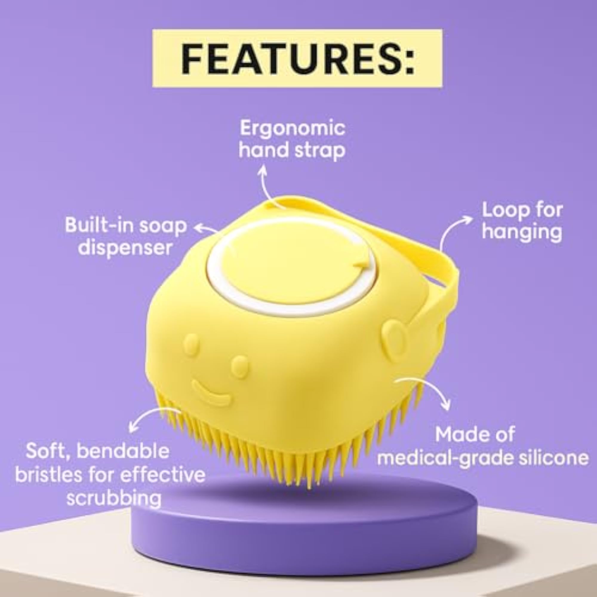 Bathing & Scrubbing Brush with Soap Dispenser